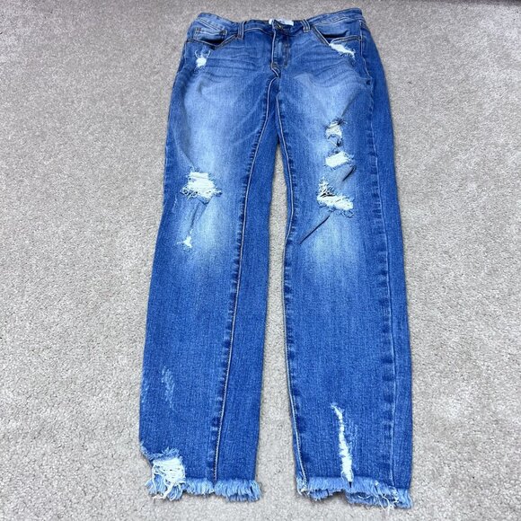 A2J Jeans Women’s Blue Skinny Pockets Distressed Size 7 - Picture 5 of 12
